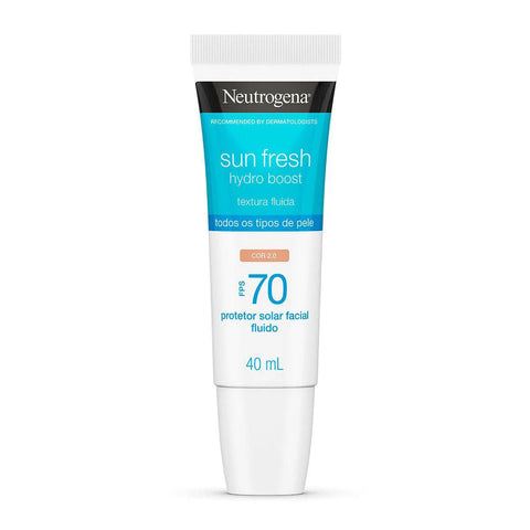 Protetor Solar Facial Neutrogena Sun Fresh Hydro Boost  Cor 2.0 - FPS 70 - 40 mL