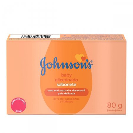 Sabonete em Barra Johnson's Baby  Glicerinado - 80 g