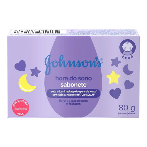 Sabonete em Barra Johnson's Baby  Hora do Sono - 80 g