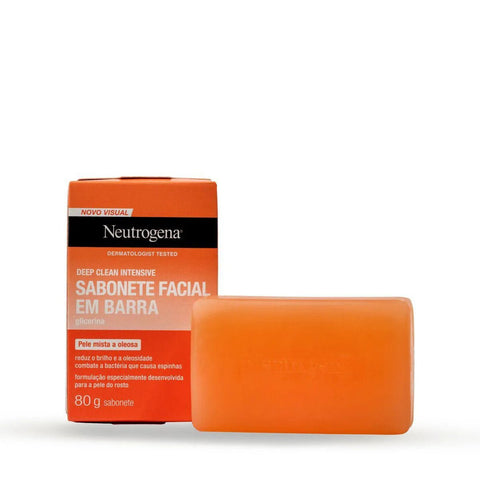Sabonete Facial Neutrogena Deep Clean Limpeza Profunda Barra Com 80G
