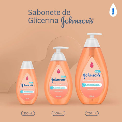 Sabonete Líquido Johnson's Baby  Glicerina - 400 mL