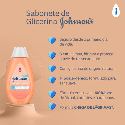 Sabonete Líquido Johnson's Baby  Glicerina - 400 mL