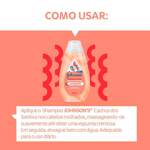 Shampoo Johnson's Baby  Cachos dos Sonhos - 200 mL