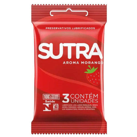 Preservativo SUTRA Morango  3 unidades