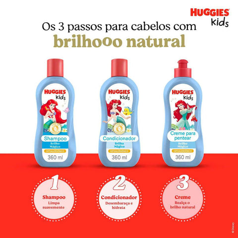 Creme de Pentear Infantil Huggies Kids Brilho Mágico 360ml