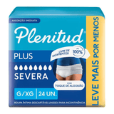 Fralda Geriátrica Plenitud Plus Incontinência Severa - Tamanho G/XG - 24 Unidades