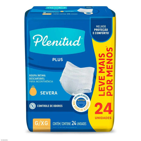 Fralda Geriátrica Plenitud Protect Plus  Tamanho G/XG - 24 Unidades