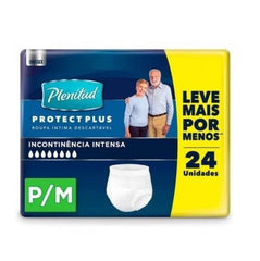 Fralda Geriátrica Plenitud Protect Plus  Tamanho P/M - 24 Unidades