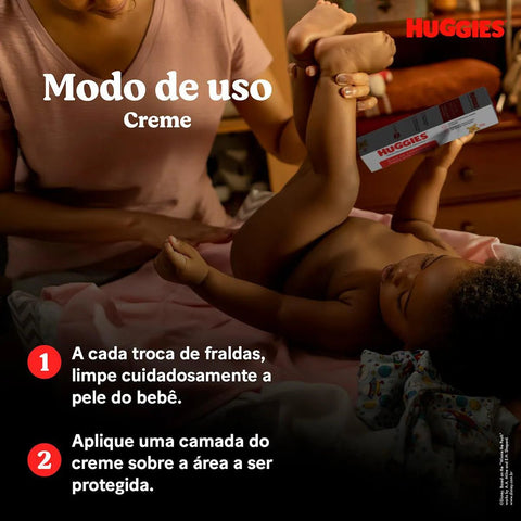Kit Creme Preventivo de Assaduras Huggies Óleo de Amêndoas 3 Unidades de 80g Cada