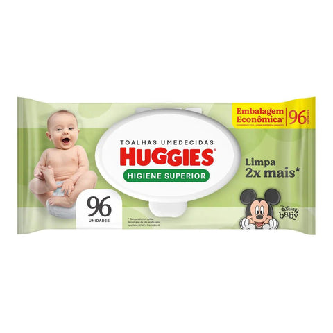 Lenço Umedecido Huggies  Max Clean  96 Unidades