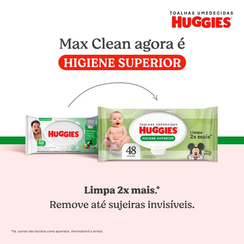 Lenço Umedecido Huggies  Max Clean  96 Unidades