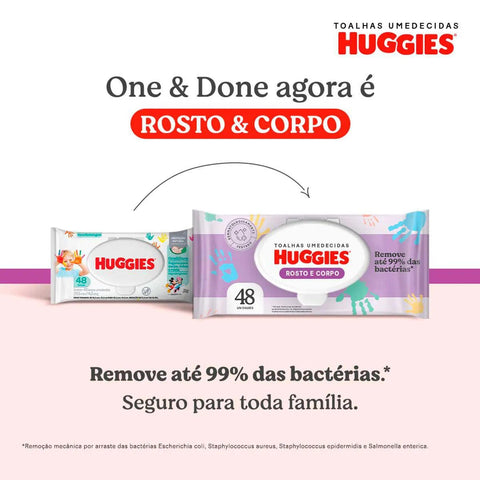 Lenço Umedecido Huggies  One & Done  48 Unidades