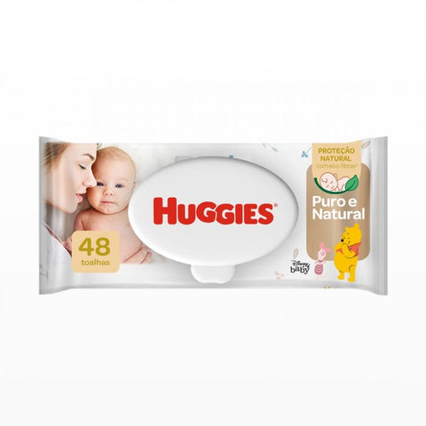 Lenço Umedecido Huggies  Puro e Natural  48 Unidades