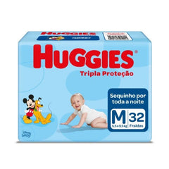 Fralda Huggies Tripla Proteção  Tamanho M - 32 Unidades