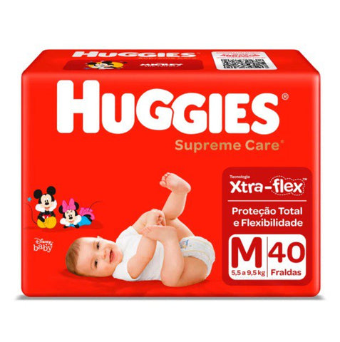 Fralda Huggies Supreme Care  Tamanho M - 40 Unidades