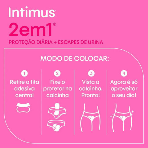 Protetor Diário Intimus 2 Em 1 - 14 Unidades