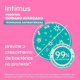 Protetor Diário Intimus Days Antibacteriano, Sem Abas Com 15 Unidades