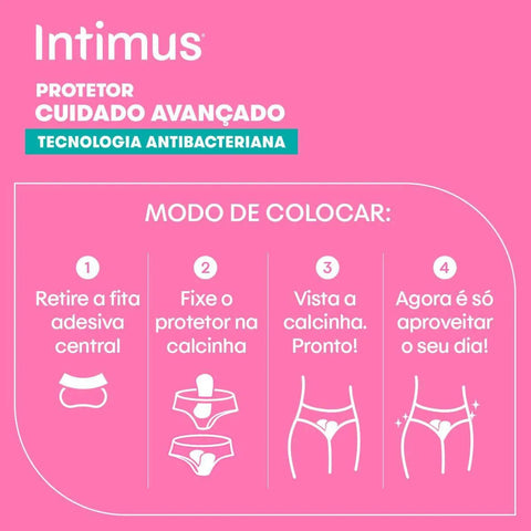 Protetor Diário Intimus Days Antibacteriano, Sem Abas Com 15 Unidades