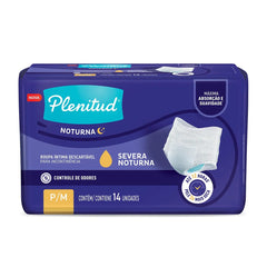 Roupa Íntima Descartável Unissex Plenitud Noturna P/M Absorção Intensa 14 Unidades