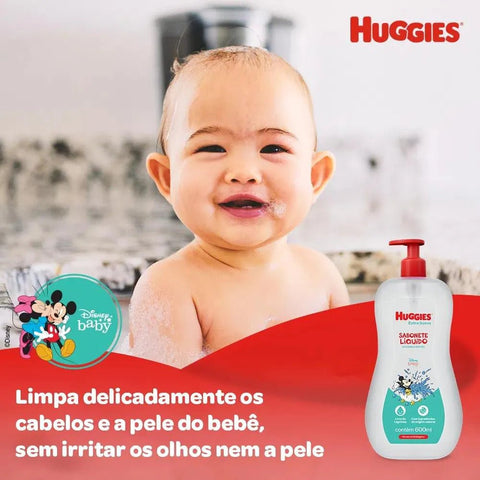 Sabonete Líquido Da Cabeça Aos Pés Huggies Extra Suave 600ml
