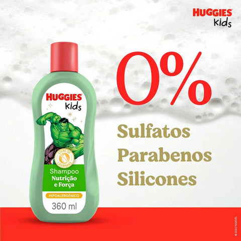 Shampoo Huggies Kids Nutrição e Força Hulk 360ml