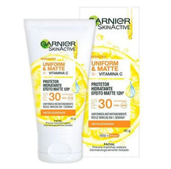 Protetor Solar Hidratante Facial Garnier Skinactive Uniform & Matte Vitamina C  FPS 30 - 40 g