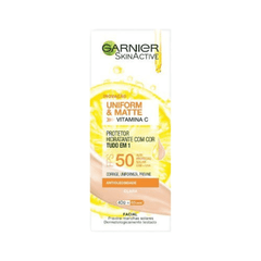 Protetor Solar Facial Garnier Uniform & Matte Vitamina C  Clara - FPS 50 - 40 g