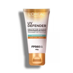 Protetor Solar Facial L'Oréal  Expertise Antioleosidade  Cor Média - FPS 60 - 40 g