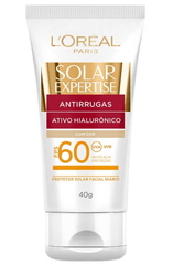 Protetor Solar L'Oréal Expertise Antirrugas  Sem Cor - FPS 60 - 40 g