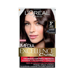 Tintura L'Oréal Imédia Excellence Creme Nº 3 Castanho Escuro