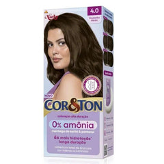 Coloração Niely Cor&Amp;Ton 0% Amônia 4.0 - Castanho Médio