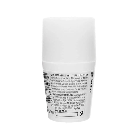 Desodorante Antitranspirante Vichy Deo Pele Sensível, Roll-On Com  50 mL