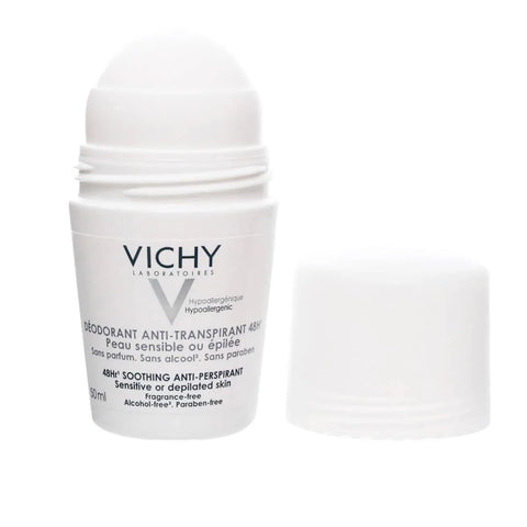 Desodorante Antitranspirante Vichy Deo Pele Sensível, Roll-On Com  50 mL