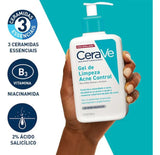 Gel de Limpeza Facial CeraVe Acne Control  Sem Perfume - Pele Oleosa e Acnéica - 340 g