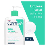 Gel de Limpeza Facial CeraVe  Sem Perfume - Pele Normal a Oleosa - 454 g