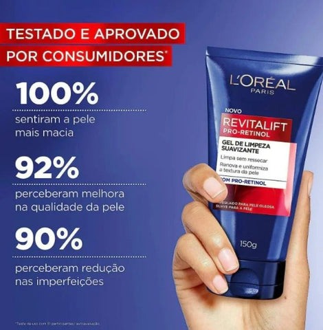 Gel de Limpeza Facial Suavizante L'Oréal Paris Revitalift Pro-Retinol 150g