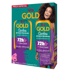 Kit Cachos Definição Prolongada 72h Shampoo 275mLE Condicionador 175mLNiely Gold