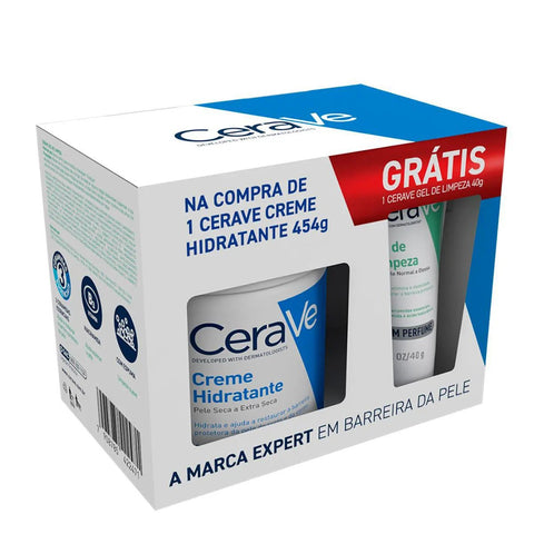 Kit CeraVe Creme Hidratante + Gel de Limpeza  454 g + 40 g