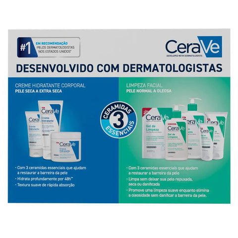 Kit CeraVe Creme Hidratante + Gel de Limpeza  454 g + 40 g