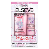 Kit Elseve Glycolic Gloss Shampoo 375mL+ Condicionador 170ml
