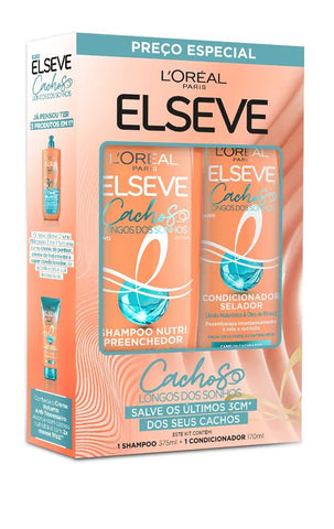 Kit Elseve Longo Dos Sonhos Cachos Shampoo Com 375Ml + Condicionador Com 170Ml, Preço Especial