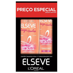 Kit Elseve Longo Dos Sonhos Shampoo Com 375Ml + Condicionador Com 170Ml