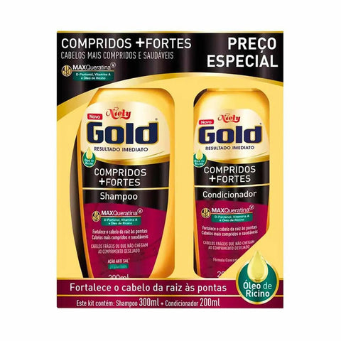 Kit Niely Compridos Mais Fortes Shampoo 300Ml + Condicionador 200Ml