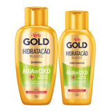 Kit Niely Gold Hidratação Milagrosa Água de Coco Shampoo, 300Ml + Condicionador, 200Ml