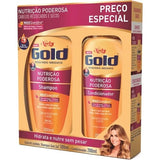 Kit Niely Gold Nutrição Poderosa Shampoo Com 300Ml + Condicionador Com 200Ml