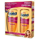 Kit Niely Gold Nutrição Poderosa Shampoo Com 300Ml + Condicionador Com 200Ml