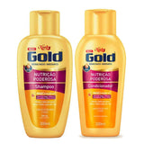 Kit Niely Gold Nutrição Poderosa Shampoo Com 300Ml + Condicionador Com 200Ml