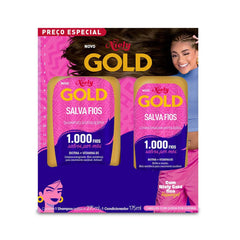 Kit Niely Gold Salva Fios Antiquebra Shampoo 275mL+ Condicionador 175ml