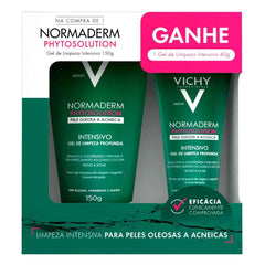 Kit Vichy Gel de Limpeza Facial Normaderm Phytosolution  150 g + 40 g