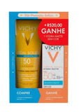 Kit Vichy Protetor Solar Corporal Idéal Soleil Hydra Soft + Protetor Solar Facial Hydra-Matte  FPS 50 - 200 mL + 30 g